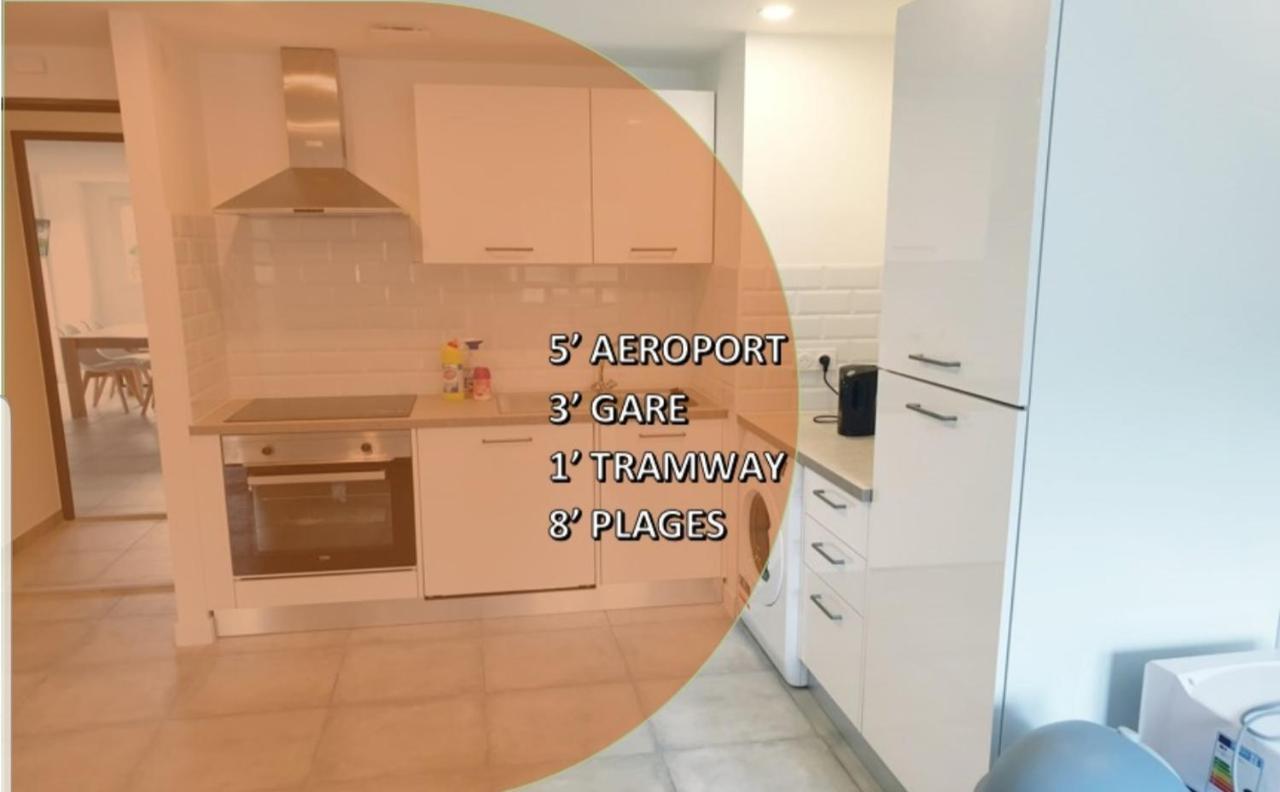 Appartements Renove 2023 Proche Aeroport 5Min, Gare Sncf 2 Min, Tramway Au Pied De L'Immeuble , Parking Possible, Renovated Apartments 2023 Near The Airport 5 Min, Train Station 2 Min, Tram Next To The Building 1 Min, Parking Possible نيس المظهر الخارجي الصورة